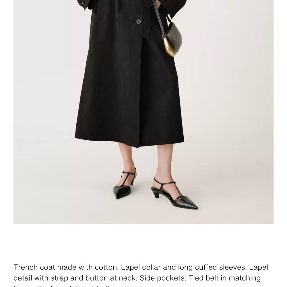 Zara Classic Black Overcoat - Picture 5 of 5